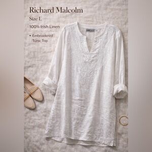 Richard Malcolm 100% Irish Linen Tunic Top